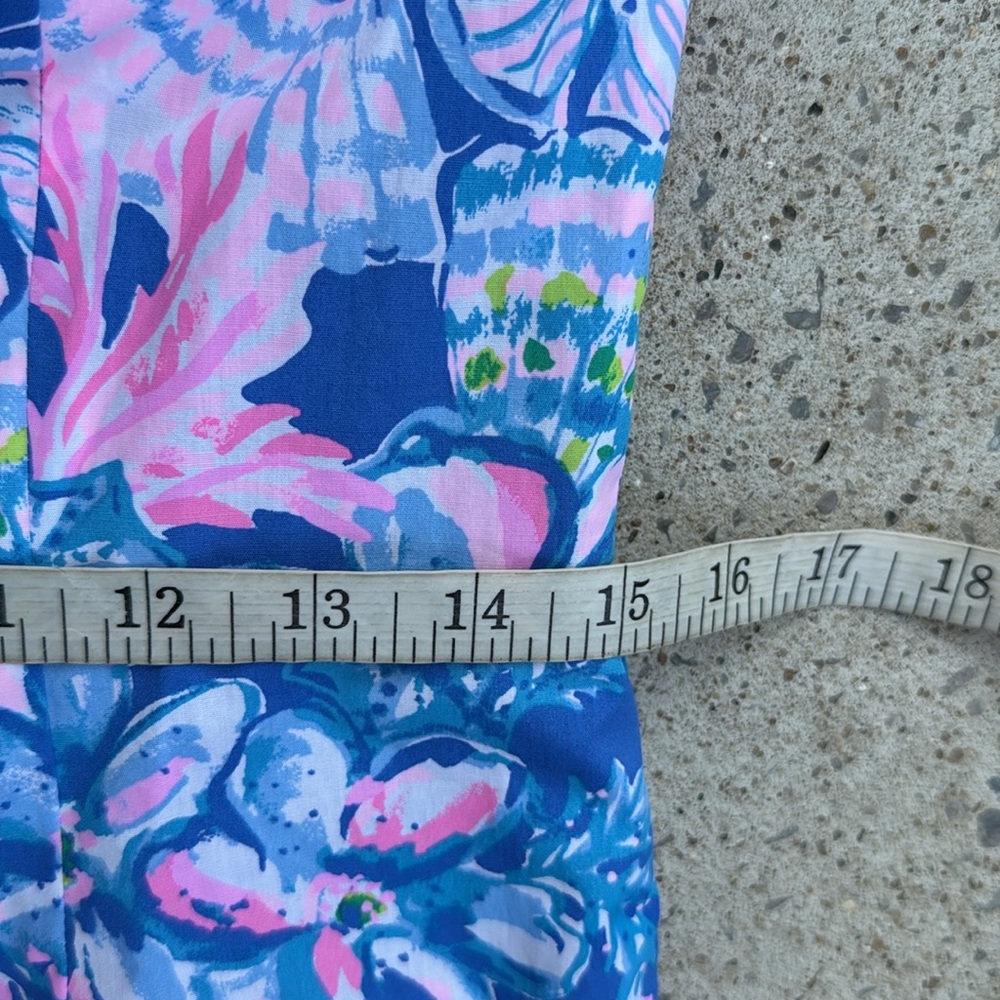 NWT Lilly Pulitzer Rocko Cotton Romper in Blue Tang Sitting Seaside Size 8 - Picture 12 of 16
